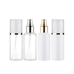 PET OY100ml/금속 버튼 에센스펌프/반투명 금속라인캡