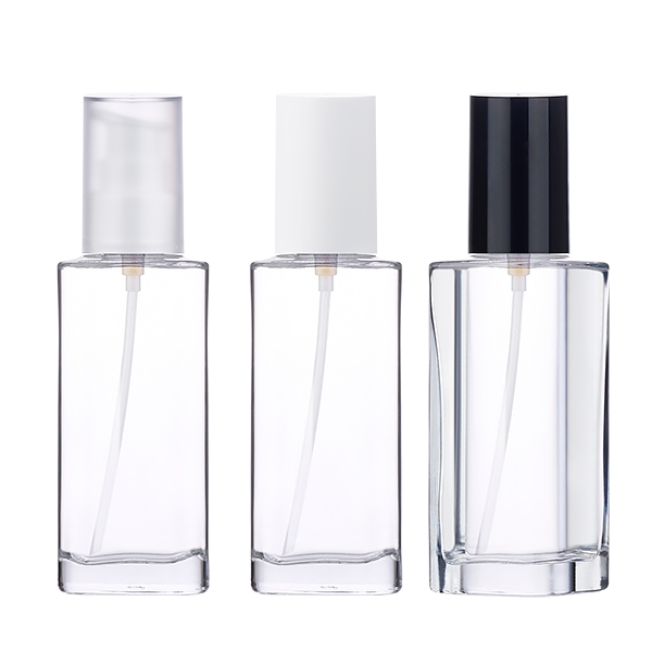 유리 S100ml 사각 투명/에센스펌프/각진 보호캡