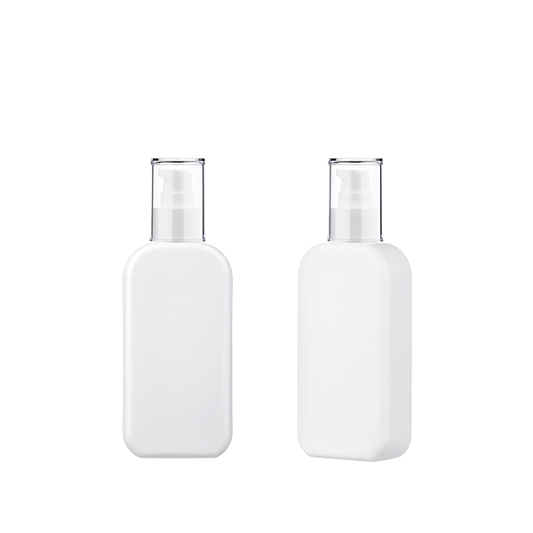 PET SR150ml 납작사각/풀오버캡 에센스펌프